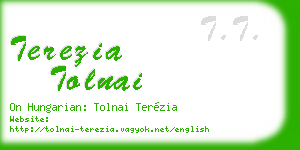 terezia tolnai business card